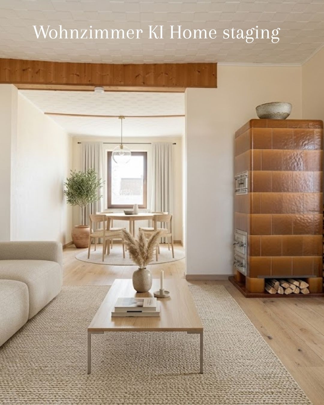 Wohnzimmer KI home staging